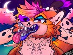 anthro bodily_fluids lips looking_at_viewer male mouth_shot open_mouth pinned saliva snarling solo teeth thick_bottom_lip tongue tongue_out uvula mawzzi mawzzi_(character) gatorfoxaroo 4:3 hi_res