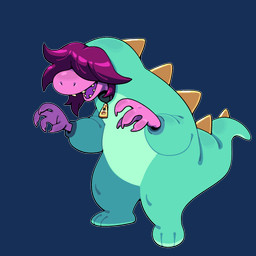 ambiguous_gender anthro claws clothed clothing hair hair_over_eyes kigurumi official_alternate_costume onesie open_mouth sharp_teeth snout solo teeth toony zipper_pull_tab discount-supervillain deltarune undertale_(series) susie_(deltarune) lightner reptile scalie 1:1 alpha_channel