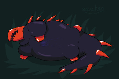 ambiguous_gender anus feral glowing glowing_belly inside_stomach lying overweight simple_background solo spread_legs spreading vore x_anus svehaq_(artist) rain_world videocult raz_(svehaq) blue_lizard_(rain_world) lizard_(rain_world) red_lizard_(rain_world) 3:2