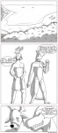 anthro beach cloud comic dialogue duo english_text fish flaccid foreskin forsen genitals greyscale hi_res humanoid_genitalia humanoid_penis male male/male marine monochrome outside penis seaside shark sky tail text