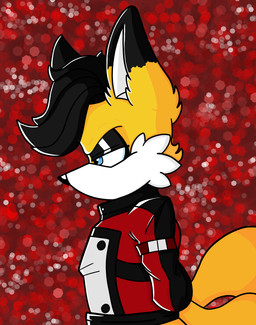 2_tails anthro blue_eyes eyeshadow femboy fur furrowed_eyebrows hands_behind_back makeup male mouthless multi_tail orange_body orange_fur red_background serious side_view simple_background solo tail justsomeidiotonline archie_comics sega sonic_the_hedgehog_(archie) sonic_the_hedgehog_(comics) sonic_the_hedgehog_(series) miles_prower_(anti-tails) canid canine fox mammal red_fox true_fox absurd_res digital_drawing_(artwork) digital_media_(artwork) half-length_portrait hi_res portrait