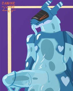 balls big_balls big_penis blue_penis erection genitals goo_drip goo_tongue humanoid_genitalia humanoid_penis hyper hyper_genitalia machine male penis presenting shy simple_background solo tongue tongue_out tyler_g caninewine android goo_creature robot synth_(vader-san) 4:5 absurd_res hi_res