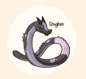 armless black_horn feral horn legless male multicolored_body pink_eyes simple_background solo ponporio last_love would_you_still_love_me_if_i_was_a_worm_(meme) unghio_humilde annelid hybrid kobold peanut_worm scalie worm