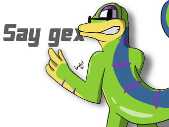 anthro humor joke joke_art male solo basebird gex_(series) gex_the_gecko gecko lizard reptile scalie 4:3 hi_res meme