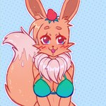 anthro bra clothing female solo underwear velvetbunn nintendo pokemon eevee generation_1_pokemon pokemon_(species) 1:1 hi_res