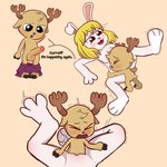age_difference anthro balls big_penis blonde_hair blush bodily_fluids bottomwear bottomwear_down clothed clothing cum cum_inside duo eyes_closed female genital_fluids genitals hair looking_at_another male male/female older_female pants pants_down partially_clothed penetration penis sex shota size_difference smaller_male smile smiling_at_another vaginal vaginal_penetration vulva young younger_male rgdrwz one_piece carrot_(one_piece) tony_tony_chopper deer lagomorph leporid mammal new_world_deer rabbit reindeer eyes 1:1 hi_res