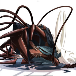 ambiguous/ambiguous ambiguous_gender animal_genitalia arm_grab black_body blue_cloak blue_clothing blush bodily_fluids cloak cloak_only clothing clothing_grab duo eyes_closed from_front_position genital_fluids genital_slit genitals grabbing_torso hand_on_arm hand_on_torso head_on_neck holding_another horn legs_up looking_pleasured lying missionary_position on_back penetration pinned pinned_to_ground sex side_view sweat tentacle_penetration tentacle_sex tentacles tremble_spikes unknown_artist hollow_knight_(franchise) team_cherry broken_vessel_(hollow_knight) hollow_knight_(character) arthropod vessel_(species) void_tendrils hi_res
