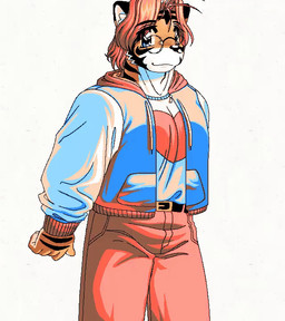 anthro cinemagraph clothed clothed_male clothing dialogue femboy fully_clothed fully_clothed_male jacket male simple_background solo topwear white_background bara_moe_bitch felid mammal pantherine tiger 2022 animated digital_media_(artwork) pixel_(artwork) pixel_animation portrait three-quarter_portrait