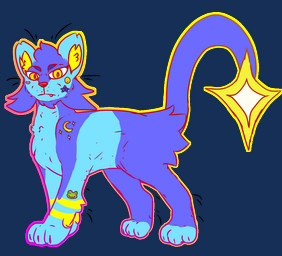 ambiguous_gender chin_tuft facial_tuft feral heart_symbol moon outline snaggle_tooth solo star sticker stickers_on_body tuft snuffkitt3n nintendo pokemon fan_character felid generation_4_pokemon lion luxio mammal pantherine pokemon_(species) 2025 alpha_channel