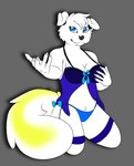 anthro book breasts clothing female grope igloo lingerie maremma solo conditional_dnp fricken_stoat canid canine canis domestic_dog mammal