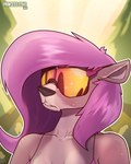 anthro bite biting_lip eyewear female forest plant solo sparkles sunglasses tree cocaine_(artist) conditional_dnp clair_de_lune_(mlp) deer mammal 4:5 absurd_res hi_res portrait