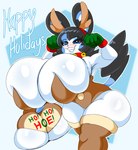 anthro big_breasts big_butt biped breasts butt clothed clothing eyelashes female hair holidays huge_breasts huge_butt huge_hips huge_thighs legwear looking_at_viewer pupils simple_background smile solo text thick_thighs thigh_highs three-quarter_view wide_hips kirbot12 christmas nintendo pokemon bailey_(kirbot12) emolga generation_5_pokemon pokemon_(species) 2024 absurd_res digital_media_(artwork) english_text hi_res