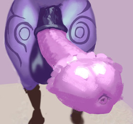 animal_genitalia animal_penis balls big_balls big_penis close-up crossgender equine_genitalia equine_penis erection flared_penis front_view genital_close-up genital_focus genitals male markings medial_ring penis penis_close-up penis_focus penis_towards_viewer purple_body simple_background solo standing thick_thighs urethra post_meridiem league_of_legends riot_games tencent soraka celestial_being humanoid 2025 absurd_res hi_res