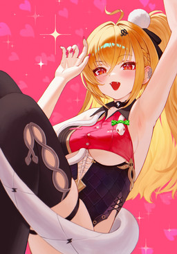 blonde_hair breasts clothed clothed_female clothing duo fangs female feral hair legwear light_body light_skin ponytail tail teeth topwear under_boob yamacho mihoyo zenless_zone_zero chalky_(zenless_zone_zero) cissia_(zenless_zone_zero) animal_humanoid humanoid reptile reptile_humanoid scalie scalie_humanoid snake snake_humanoid thiren absurd_res hi_res