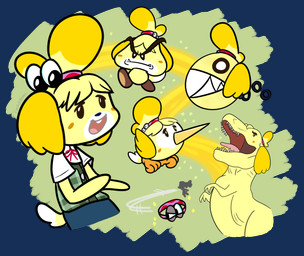 2_fingers 3_toes alternate_species ambiguous_gender anthro arms_bent beak beak_closed black_eyebrows black_eyes black_nose black_sclera blonde_hair blue_bottomwear blue_clothing blue_skirt bottomwear bow_tie brown_feet button_(fastener) clothed clothed_anthro clothing dipstick_tail duo eyebrows feathered_wings feathers featureless_arms featureless_crotch featureless_feet feet female female_feral feral fingers floppy_ears fluffy fluffy_tail fully_clothed fully_clothed_anthro fur furrowed_eyebrows green_background green_clothing green_topwear green_vest hair looking_at_viewer lop_ears markings mouth_closed multicolored_hair noseless open_mouth open_smile orange_ears orange_feet orange_hair pattern_clothing pattern_topwear pattern_vest pink_tongue plaid plaid_clothing plaid_topwear plaid_vest ponytail pupils red_bow_tie red_hair_tie sharp_teeth shirt simple_background skirt smile sparkles tail tail_markings teeth toes tongue topwear tusks two_tone_hair two_tone_tail vest white_clothing white_eyes white_pupils white_shirt white_tail_tip white_topwear wings yellow_beak yellow_body yellow_feathers yellow_fur yellow_skin yellow_tail yellow_wings cookieboy011 animal_crossing mario_bros nintendo super_mario_odyssey isabelle_(animal_crossing) animate_inanimate avian bird canid canine canis chain_chomp dinosaur domestic_dog goomba mammal pokio prehistoric_species reptile saurischian scalie shih_tzu theropod toy_dog tyrannosaurid tyrannosauroid tyrannosaurus tyrannosaurus_rex 2018 alpha_channel crossover digital_drawing_(artwork) digital_media_(artwork) english_description flat_colors
