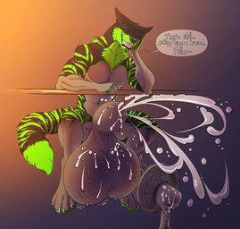 animal_genitalia anthro balls balls_expansion big_balls big_sheath bodily_fluids cum dialogue excessive_cum excessive_genital_fluids expansion genital_expansion genital_fluids genital_growth genitals growth huge_balls huge_sheath hyper hyper_balls hyper_genitalia hyper_sheath male sheath solo sweat oldschoollupus silver_fang_(furry1997) canid canine fox mammal hi_res