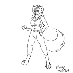 4_toes 5_fingers abs anthro athletic athletic_female ball biped bottomwear bra clothed clothed_anthro clothed_female clothing digitigrade eyebrows eyewear feet female female_anthro fingers fully_clothed fully_clothed_anthro fully_clothed_female glasses hand_on_hip looking_at_viewer medium_hair pants simple_background snout solo sports_bra sweatpants tail tail_motion tailwag tennis_ball text throwing_ball toes underwear wearing_glasses white_background mangomutt luttie canid canine canis domestic_dog german_shepherd herding_dog hybrid mammal pastoral_dog wolf wolfdog 1:1 2024 animated artist_name dated low_res
