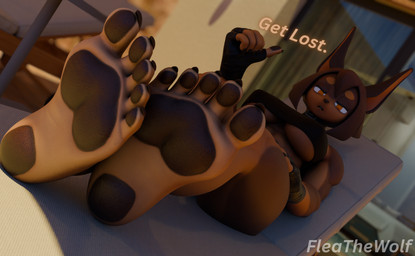 5_fingers 5_toes anthro barefoot breasts feet female fingers foot_fetish foot_focus heel_pad hindpaw humanoid_feet pawpads paws plantigrade plantigrade_pawpads soles solo toes fleathewolf dog_knight_rpg rory_(ceehaz) canid canine mammal 3d_(artwork) digital_media_(artwork) hi_res