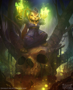 angry anthro bone brown_body brown_fur clothing fur long_ears looking_at_viewer magic male robe skull solo swamp water xavier_ribeiro hex:_shards_of_fate lagomorph leporid mammal rabbit 2016 digital_media_(artwork) hi_res official_art