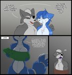 2018 accessory alpha_channel anthro ball_gag big_dildo blue_body blue_fur blue_hair bodily_fluids border bound breasts canid canine canis comic cum cum_between_breasts cum_in_hair cum_in_mouth cum_inside cum_on_face dialogue dildo dominant dominant_female duo english_text eye_patch eyes_closed eyewear featureless_crotch female forced fox fur furgonomics gag genital_fluids grey_background grey_body grey_fur hair hand_on_shoulder hexteknik hi_res holding_dildo holding_object holding_sex_toy humor it'll_never_fit krystal_(star_fox) male mammal nintendo nude rope scared sex_toy short_hair simple_background smile star_fox submissive submissive_male tail tail_accessory tailband tattoo tears text transparent_border white_body white_fur wolf wolf_o'donnell