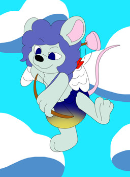 3_toes 4_fingers abdl androgynous anthro arrow_(weapon) belly big_diaper black_nose blue_diaper blue_eyes blue_hair bodily_fluids bow_(weapon) cloth_diaper clothed clothing cloud cloudy_sky concentrating concentration cupid's_arrow curly_hair detailed_background diaper diaper_fetish diaper_only eyebrow_through_hair eyebrows feathered_wings feathers feet femboy fingers flying fur furless_tail genital_fluids green_arms green_belly green_body green_chest green_ears green_face green_feet green_fur green_hands green_legs green_neck green_paws green_snout green_torso hair handpaw hindpaw holding_arrow holding_bow_(weapon) holding_object holding_ranged_weapon holding_weapon holidays iconography long_tail looking_at_another male messy_hair midair motion_lines mouse_ears mouse_tail multicolored_ears path_lines paws pink_inner_ear pink_tail quiver_(object) raised_eyebrow raised_leg raised_tail ranged_weapon reaching_back reaching_for_weapon rodent_ears rodent_tail sagging_diaper shoulder_length_hair sky skyscape solo suction_cup swollen_diaper tail tied_cloth_diaper tied_diaper tied_knot toes topless translucent translucent_hair unclean_diaper urine used_diaper wavy_hair weapon wearing_diaper wet_diaper white_body white_feathers white_wings wings agumonofalchemy valentine's_day cupid hal_cotta mammal mouse murid murine rodent colored digital_drawing_(artwork) digital_media_(artwork) hi_res nonbinary_(lore)
