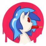 female food horn looking_back popsicle red_eyes solo whoop friendship_is_magic hasbro my_little_pony mythology vinyl_scratch_(mlp) equid equine mammal mythological_creature mythological_equine unicorn 1:1 hi_res