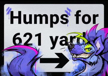 621_(number) ambiguous_gender bodily_fluids fangs feral fur looking_at_viewer saliva smile solo tail teeth whiskers dark_violet thrash_(dark_violet) hyena mammal 2026 digital_drawing_(artwork) digital_media_(artwork) hi_res signature