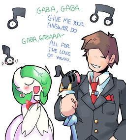 blush duo electronics eyes_closed female lyrics male microphone pokemon_speak simple_background singing text white_background melfunnysmell daisy_bell_(bicycle_built_for_two) nintendo pokemon gaba_(melfunnysmell) chatot custom_unown_form generation_2_pokemon generation_4_pokemon generation_6_pokemon human humanoid mammal mega_evolution mega_gardevoir pokemon_(species) unown_(pokemon) english_text
