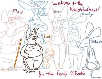 anthro apron big_breasts big_ears breasts buckteeth butt cleaning_tool clothed clothing crossed_arms eyes_closed eyewear family female frown glasses group kerchief lineup looking_at_viewer looking_back mop shortstack smile teeth text young the_weaver monstro_village canone_o'reille inibelle_o'reille mab_o'reille neza_o'reille sinch_o'reille stucky_o'reille zina-mari_o'reille mammal murid murine rodent english_text daughter_(lore) mother_(lore) mother_and_child_(lore) mother_and_daughter_(lore) parent_(lore) parent_and_child_(lore) parent_and_daughter_(lore) sibling_(lore) sister_(lore) sisters_(lore)