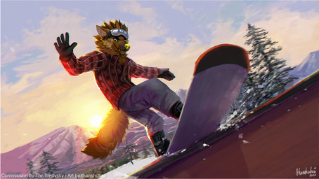 5_fingers anthro brown_body brown_fur day detailed_background fingers fur male outside sky solo sun yellow_nose thanshuhai hyena mammal striped_hyena 2020 digital_media_(artwork) digital_painting_(artwork) painting_(artwork) widescreen