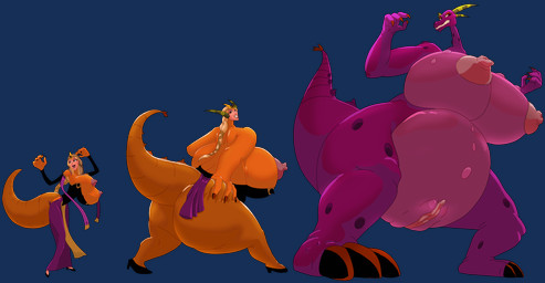 base_one_layout basic_sequence big_breasts braided_hair breast_expansion breasts butt butt_expansion expansion female genitals growth hair linear_sequence one_row_layout orange_body purple_body solo tail three_frame_image three_frame_sequence transformation transformation_sequence vulva mankor 20th_century_fox bartok_the_magnificent don_bluth mythology ludmilla_(bartok) dragon humanoid mythological_creature mythological_scalie scalie alpha_channel hi_res sequence