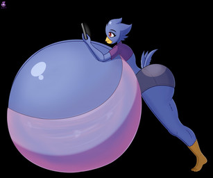 anthro beak big_breasts big_butt black_background blue_tail_feathers bottomwear breasts brown_eyes butt cellphone clothed clothing electronics eyebrows feet female fingers holding_object holding_phone huge_breasts hyper hyper_breasts phone shirt shorts simple_background smartphone solo toes topwear yellow_beak mit-boy busty_bird avian bird corvid corvus_(genus) crow oscine passerine 2016 shaded