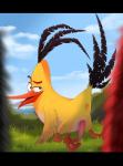 anus beak bent_over black_bars butt erection eyebrows genitals group looking_back male penis presenting presenting_hindquarters raised_eyebrow solo_focus enookie angry_birds rovio_entertainment sega chuck_(angry_birds) avian bird absurd_res hi_res letterbox