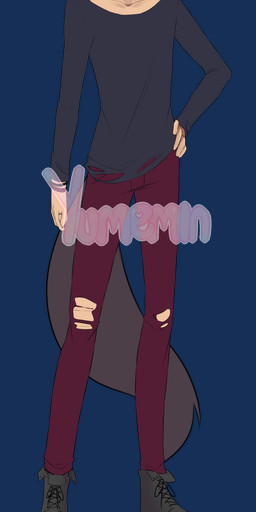 boots bottomwear brown_hair clothing footwear hair hand_on_hip looking_at_viewer male pants shirt shoes smile solo topwear torn_bottomwear torn_clothing torn_pants torn_shirt torn_topwear yellow_eyes yumemin animal_humanoid canid canid_humanoid canine canine_humanoid humanoid mammal mammal_humanoid wolf_humanoid alpha_channel hi_res