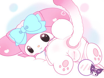 accessory anal anal_bead_pull anal_beads anal_beads_in_ass anal_penetration anal_prolapse anthro anus anus_blush bed black_eyes blooming_prolapse blush bodily_fluids body_blush bouncing_butt bow_ribbon butt butt_jiggle cervix chibi clitoral_hood clitoris clothing dildo dildo_insertion ejaculation fake_cat_ears fake_cat_tail fake_ears fake_tail female female_orgasm floppy_ears fluffy fluffy_tail fur furniture gaping gaping_anus gaping_vagina genital_fluids genitals headband heart_symbol hood jiggle_physics jiggling looking_back looking_pleasured lying object_in_ass offscreen_character on_front orgasm panties pawpads penetration pink_anus pink_pawpads pink_vulva prolapse sex_toy sex_toy_in_ass sex_toy_in_vagina sex_toy_insertion solo_focus speech_bubble tail tongue tongue_out transparent_dildo transparent_sex_toy underwear urethra vaginal vaginal_fluids vaginal_penetration vaginal_squirting vulva vulva_blush white_body white_fur yellow_nose young nakimayo onegai_my_melody sanrio kuromi my_melody lagomorph leporid mammal rabbit 2d_animation 4:3 animated hi_res long_playtime loop motion_tweening no_sound video