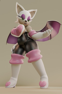 anthro big_breasts breasts clothed clothed_anthro clothed_female clothing female female_anthro green_eyes hair membrane_(anatomy) membranous_wings solo white_hair wings zhenash sega sonic_the_hedgehog_(series) rouge_the_bat bat mammal 3d_(artwork) blender_(artwork) digital_media_(artwork) hi_res