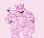 3_toes anthro anthrofied biped color_swatch digitigrade feet front_view fur light male manly mostly_nude musclegut muscular muscular_anthro muscular_male naturally_censored pink_background pink_body pink_fur pokemorph simple_background solo toes signirsol nintendo pokemon canid canine generation_2_pokemon granbull mammal pokemon_(species) 2014 colored colored_sketch full-length_portrait pink_theme portrait shaded sketch