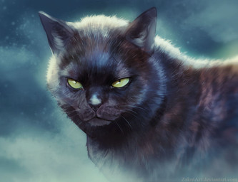 ambiguous_gender black_body black_fur feral fur green_eyes photorealism realistic solo whiskers zakraart domestic_cat felid feline felis mammal source_request unavailable_at_source