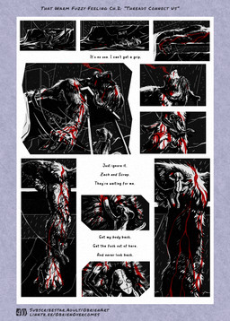 anthro bdsm blood bodily_fluids bondage bound duo genitals gore horror_(theme) male nude penis plushie profanity suspense text obrien_(artist) tobias_(obrien) animate_inanimate living_plushie mammal mouse murid murine rodent absurd_res black_and_white comic english_text hi_res high_contrast monochrome