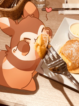 beverage cutlery daww food fork heart_symbol kitchen_utensils photo_background solo tools ke_mo_suke nintendo pokemon furret generation_2_pokemon pokemon_(species) hi_res mixed_media photography_(artwork)