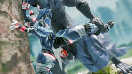 abdominal_bulge against_surface animal_genitalia armor bodily_fluids cum cum_drip dripping duo female feral genital_fluids genitals machine male male/female penetration plant raised_leg sex thick_thighs tongue tongue_out tree vaginal vaginal_penetration aimizer0 capcom monster_hunter fanged_wyvern lunagaron robot 16:9 hi_res widescreen