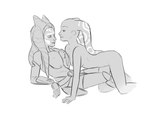 duo female female/female humanoid_on_humanoid lips nipples nude pseudo_hair simple_background tentacle_hair tentacles applesmut star_wars star_wars_rebels ahsoka_tano hera_syndulla alien alien_humanoid humanoid togruta twi'lek 4:3 monochrome sketch