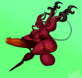 anthro balls big_balls big_breasts big_penis breasts erection female genitals gynomorph herm huge_balls huge_penis hyper hyper_balls hyper_genitalia hyper_penis intersex nude penis solo weapon christopherberry1 dragontitan kurisutj hollow_knight:_silksong hollow_knight_(franchise) team_cherry arthropod humanoid insect skarr absurd_res hi_res