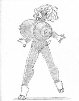 anthro barefoot big_breasts biped breast_implants breasts clothing collar dreadlocks feet female huge_breasts inflatable latex nipples nozzle on_one_leg round_breasts simple_background solo spherical_breasts standing wolfkidd animate_inanimate bovid caprine domestic_sheep living_inflatable mammal sheep 2017 greyscale monochrome