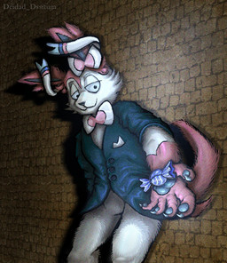 alley anthro bow_ribbon candy clothing dessert food half-closed_eyes looking_at_viewer male narrowed_eyes offering_candy rare_candy smile solo topwear white_body deidad_dissitum movieunleashers nintendo pokemon starters_(movieunleashers) dr._sylveon eeveelution generation_6_pokemon pokemon_(species) sylveon hi_res