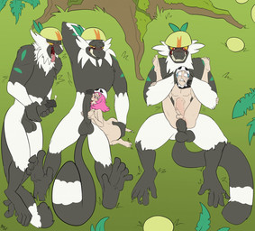 abdominal_bulge anal anal_penetration anthro anthro_penetrating anthro_penetrating_human balls biped black_balls black_glans black_penis breast_play breasts chokehold erection feet female fur genitals glans group headlock human_on_anthro human_penetrated interspecies male male/female male/male male_penetrated male_penetrating male_penetrating_male nipples nude open_mouth oral penetration penis penis_size_difference pokephilia prehensile_feet questionable_consent sex titfuck toes tongue tongue_out white_body white_fur fuf nintendo pokemon team_skull grunt_(pokemon) skull_grunt generation_7_pokemon human mammal passimian pokemon_(species) primate 2018