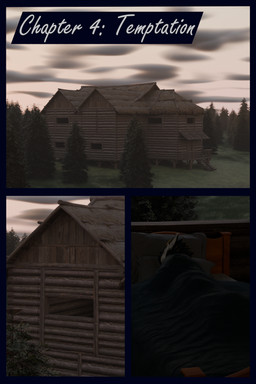anthro bed cabin cloud female forest furniture morning plant sleeping title tree flauntingfornication kobold scalie 2:3 3d_(artwork) absurd_res comic digital_media_(artwork) hi_res