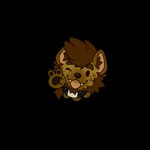 black_background brown_hair fangs hair intersex simple_background teeth chammuco scaramouche_rotbelly gnoll hyena mammal 1:1 alpha_channel