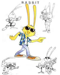 aloha_shirt anthro backpack blue_bottomwear blue_clothing blue_pants bottomwear chair clothed clothing coffee_cup container cup eyewear footwear fur furniture jacket male martial_arts_uniform multiple_poses news news_article on_chair pants pattern_clothing pattern_shirt pattern_topwear pose running shirt shoes sitting sitting_on_chair solo sportswear sunglasses table toddler topwear white_clothing white_shirt white_topwear yellow_body yellow_fur young jake_lunt_davies don't_eat_the_neighbours rabbit_(don't_eat_the_neighbours) lagomorph leporid mammal rabbit 2000 concept_art hi_res sketch_page traditional_media_(artwork) father_(lore) father_and_child_(lore) parent_(lore) parent_and_child_(lore)