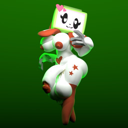 3_fingers areola balls big_balls big_breasts big_butt big_penis biped black_sclera breasts brown_areola brown_glans brown_markings brown_nipples butt curvy_figure electronics erection fingers for_a_head genitals glans glistening glistening_genitalia glistening_glans glistening_penis green_background gynomorph heart_(marking) heart_eyes heart_symbol hourglass_figure huge_balls huge_breasts huge_penis humanoid_genitalia humanoid_penis intersex leg_markings light machine markings multicolored_body multicolored_skin nipples not_furry nude penis pose saggy_balls screen screen_face simple_background smile socks_(marking) solo standing star_(marking) television thick_thighs two_tone_body two_tone_skin uneven_eyes voluptuous voluptuous_gynomorph voluptuous_intersex white_balls white_body white_eyes white_penis white_skin wide_hips fanfurry lovedoll_toy_factory biruz_(ltfgame) humanoid object_head robot screen_head tv_head 1:1 3d_(artwork) colored digital_media_(artwork) full-length_portrait lighting pinup portrait shaded